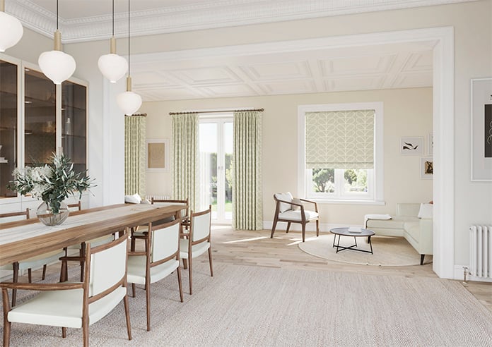 Orla Kiely Jumbo Linear Stem, Pebble - Twist&Fit Roman Blind - Image 7